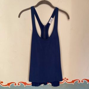 Sexy Zara Woman High Low Navy Tank Top Size S